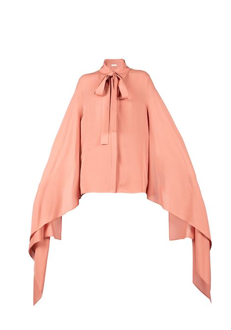 Blusa con effetto mantella in rosa Elie Saab - donna